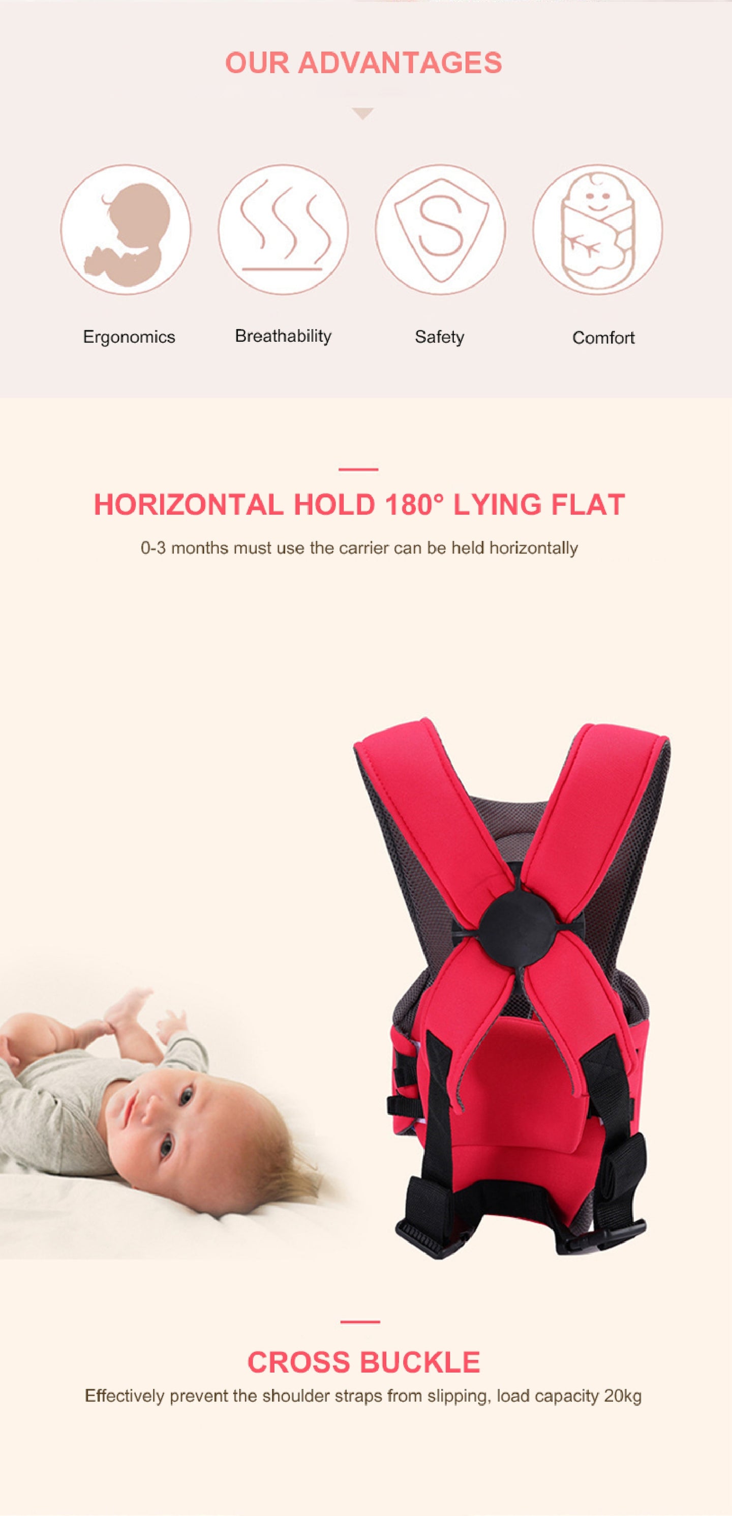 Porte-bébé à boucle croisée BABYDISE